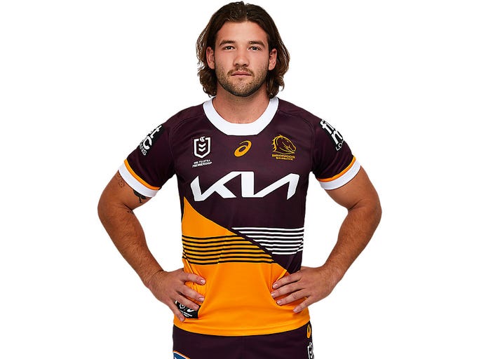 Men's BRISBANE BRONCOS TRAINING TEE, Deep Mars