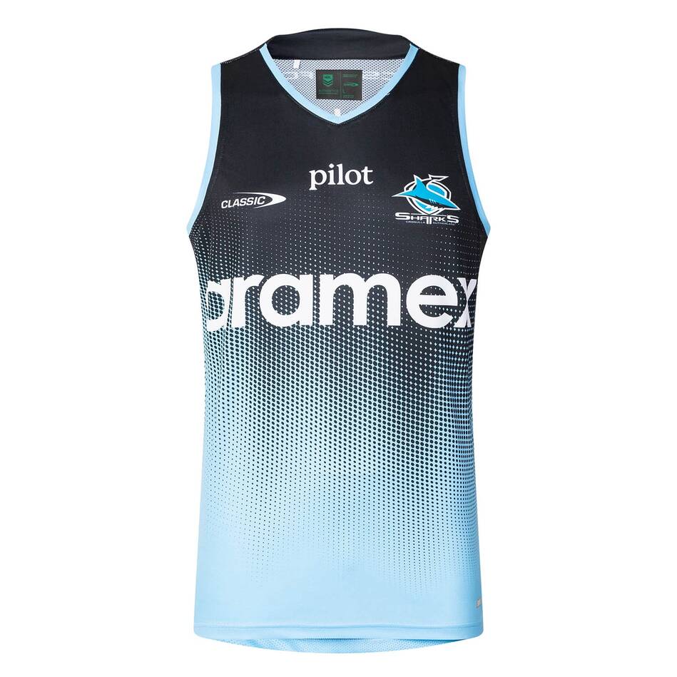 CLASSIC SHARKS MENS PRO TRAINING SINGLET CSI-CSR25MSI1
