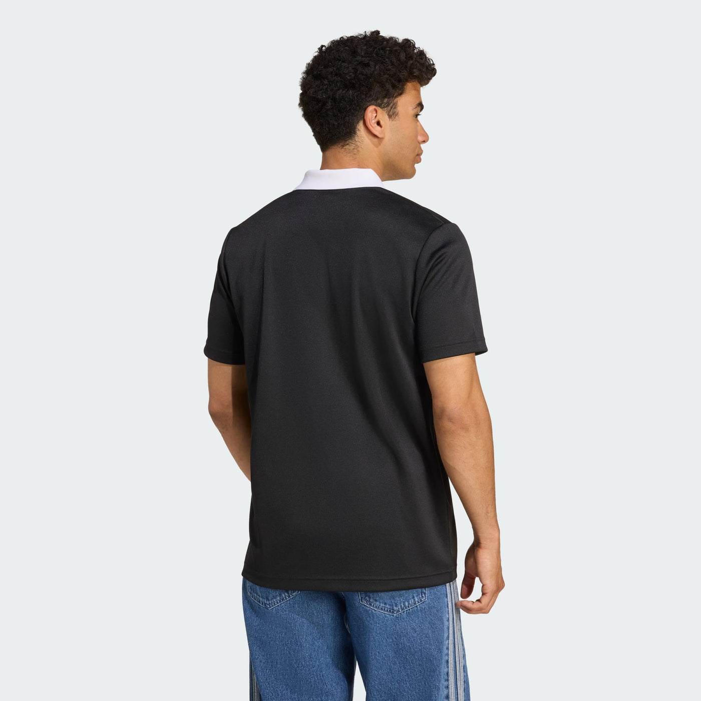 ADIDAS ALL BLACK SUPPORTERS POLO