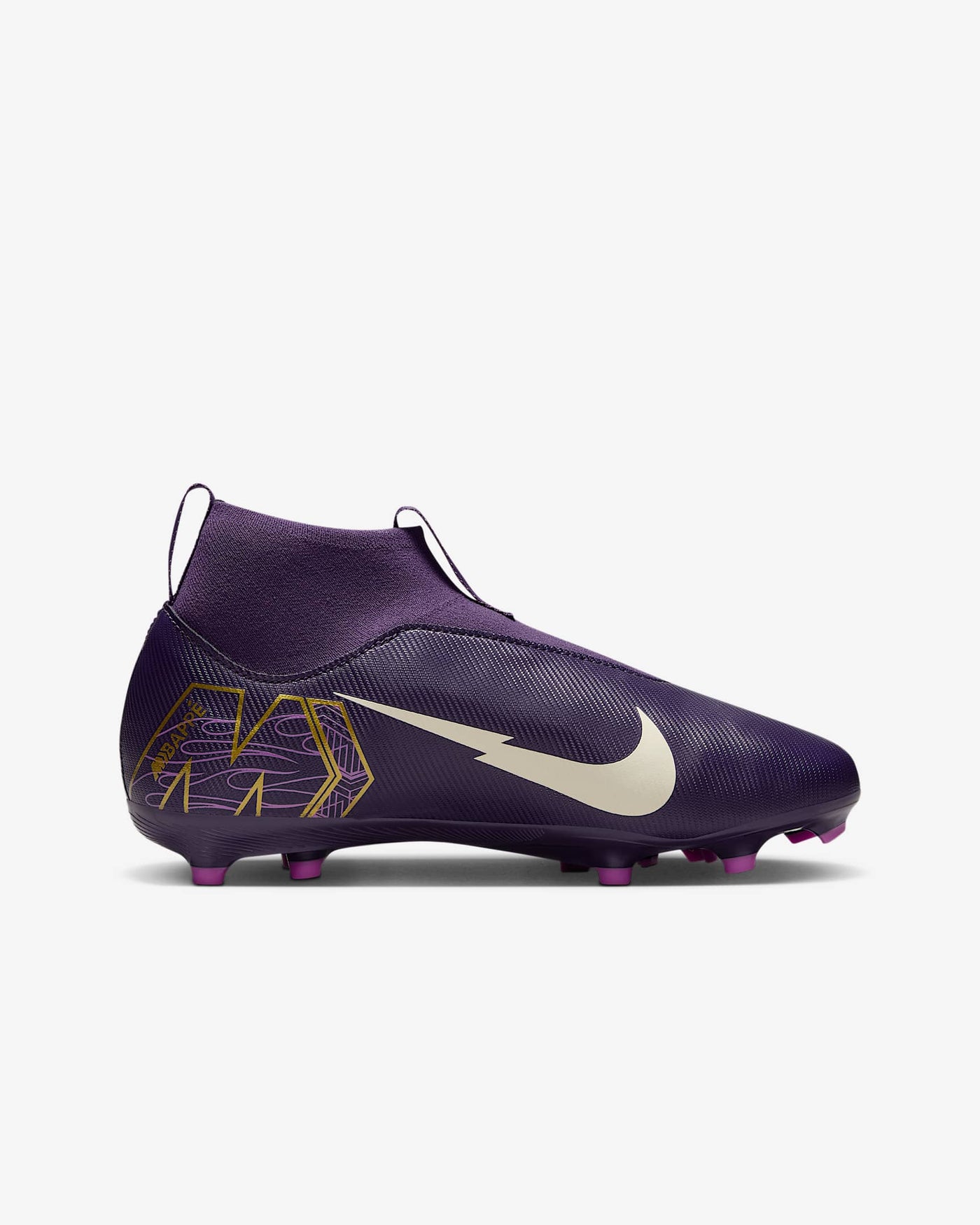 NIKE JR ZOOM SUPERFLY 10 ACADEMY KM MBAPPE FG LACELESS