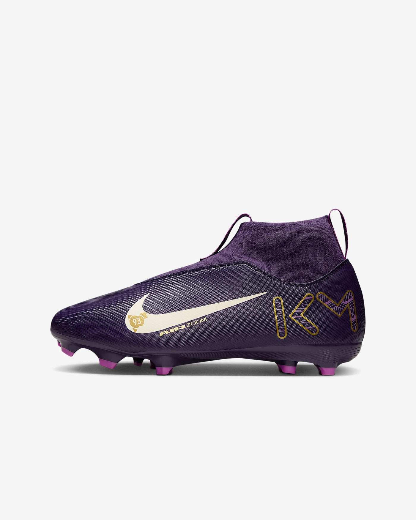 NIKE JR ZOOM SUPERFLY 10 ACADEMY KM MBAPPE FG LACELESS