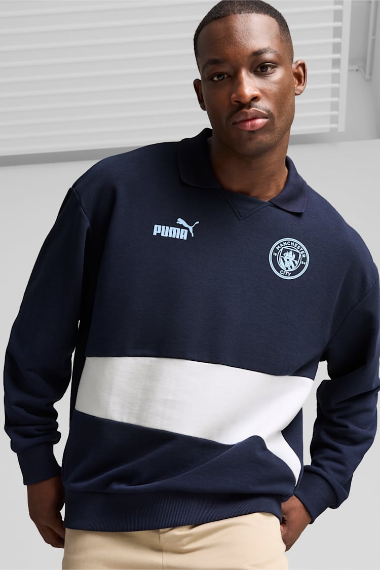 PUMA MCFC FTBLCULTURE+ SWEAT DRILL TOP 77778646