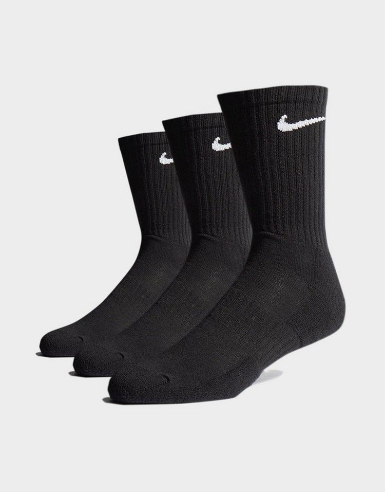 Nike Everyday Cushioned Crew Sock 3Pk Black Sx7664010